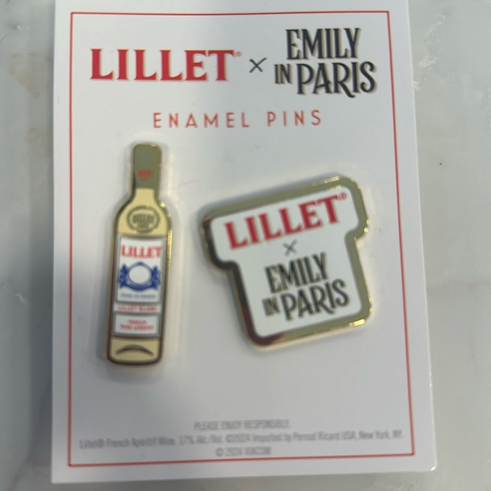 Lillet x Emily in Paris pins